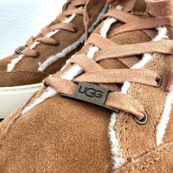 UGG High-Top Sneakers in Chestnut Suede, Size 7 - Excellent Condition - Picture 11 of 12